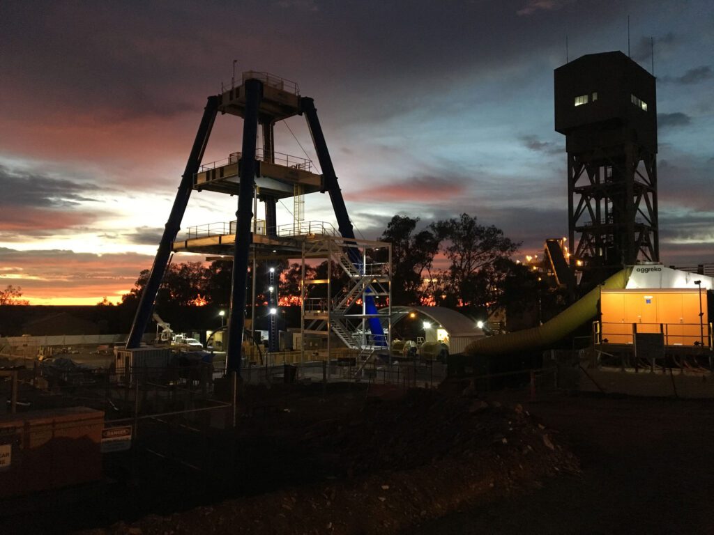 Construction Headframe and Winding System